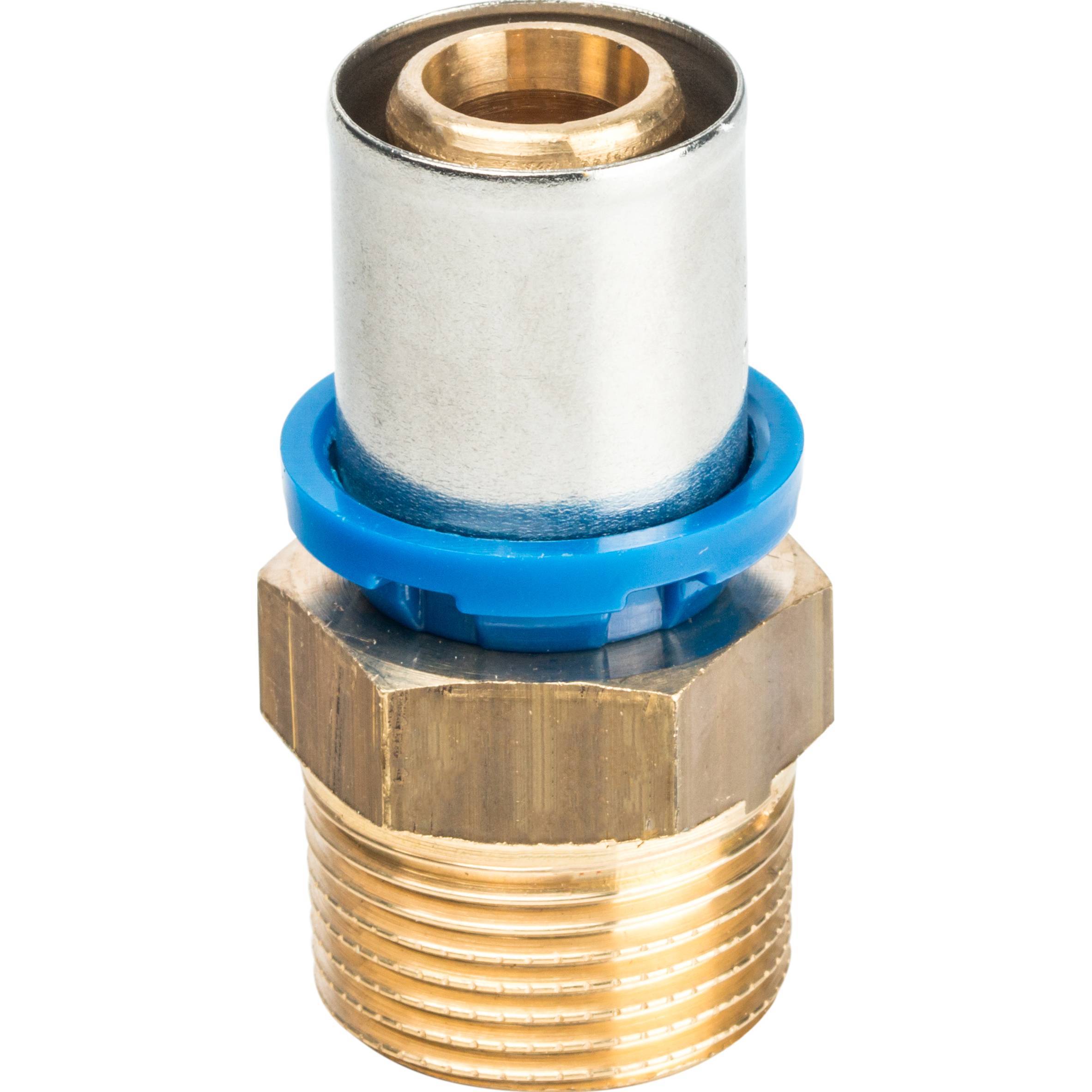 Муфта Prandelli Multyrama с нар.рез. (20х2,0)х3/4 профиль H,TH,U для металлопластиковых труб прессовой