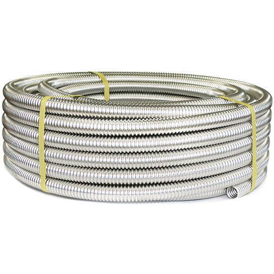 Труба гофрированная из нерж. стали SS304 Stahlmann 15А, неотожженная, 30м