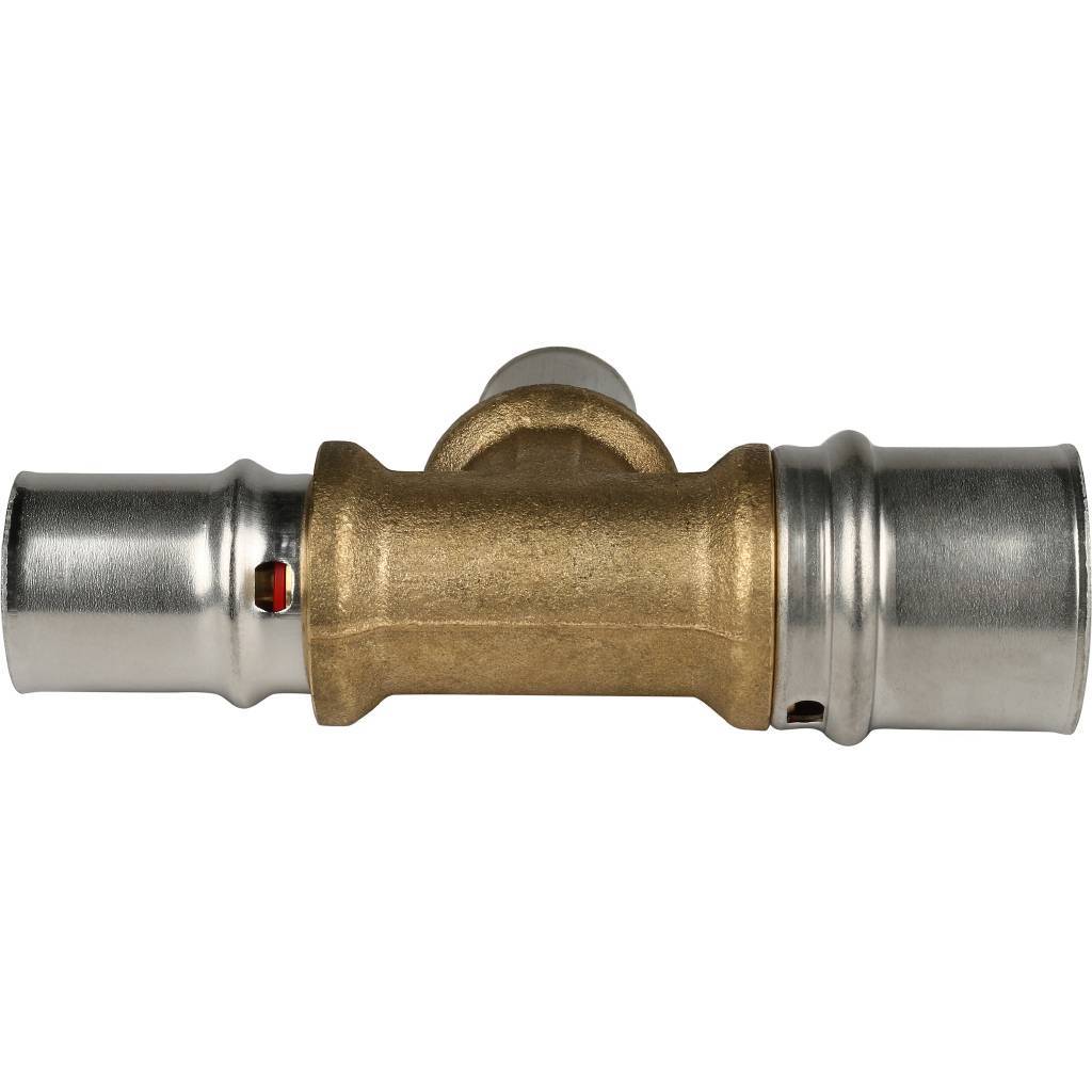 Тройник переходной STOUT 26х16х20 для металлопластиковых труб прессовой. Фото 3