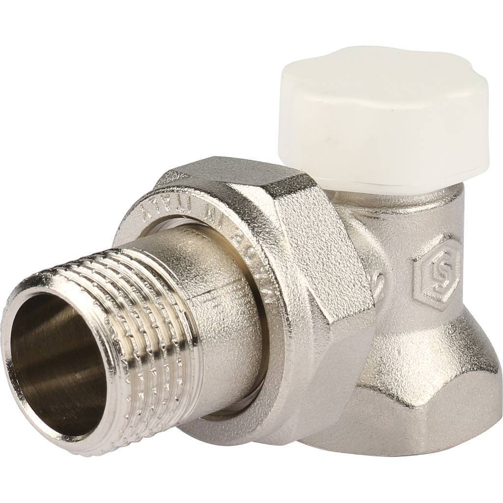 Клапан запорно-балансировочный STOUT SVL угловой 1/2