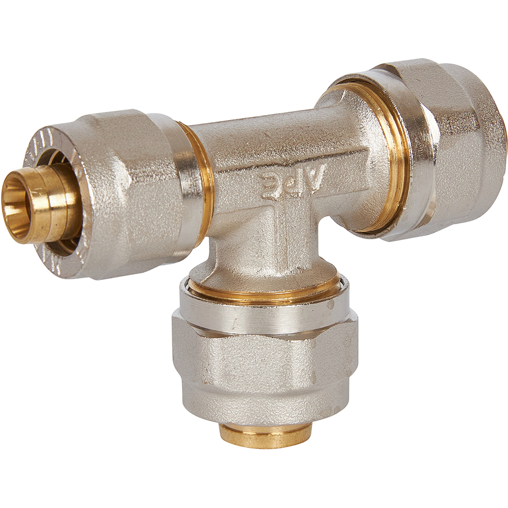 Тройник переходной STOUT 20x20x16 для металлопластиковых труб винтовой