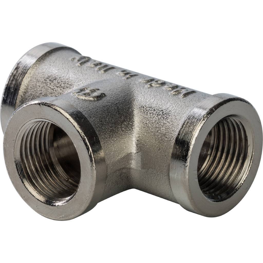 Тройник STOUT ВВ никелированный 3/8