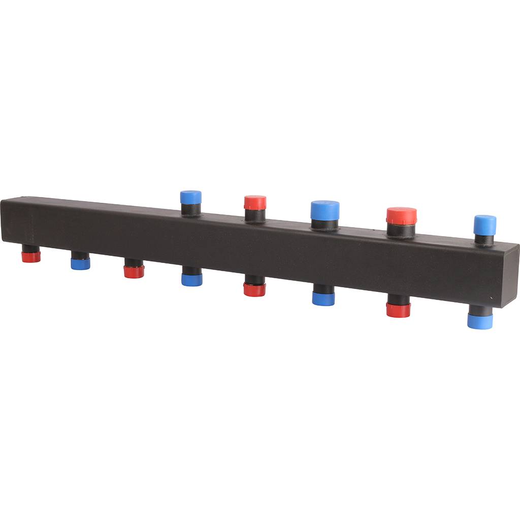 Стальной распределительный коллектор ROMMER RDG-0016 4(5) отопительных контура 1х1 1/4 RDG-0016-004045