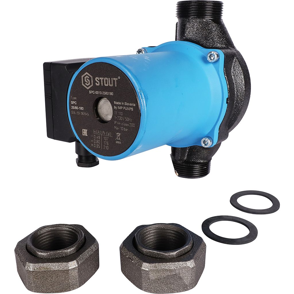 Насос циркуляционный STOUT 25/80-180. Фото 8