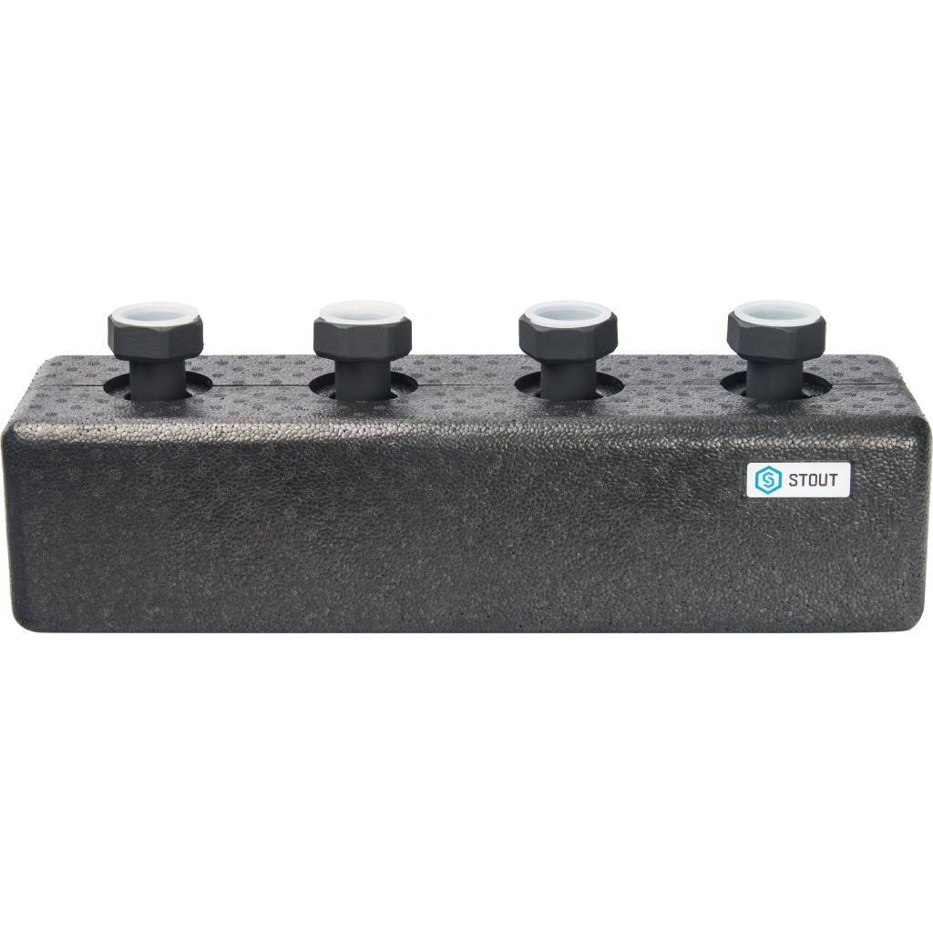 Стальной распределительный коллектор STOUT SDG-0016 2 отопительных контура, в теплоизоляции DN 25. Фото 2
