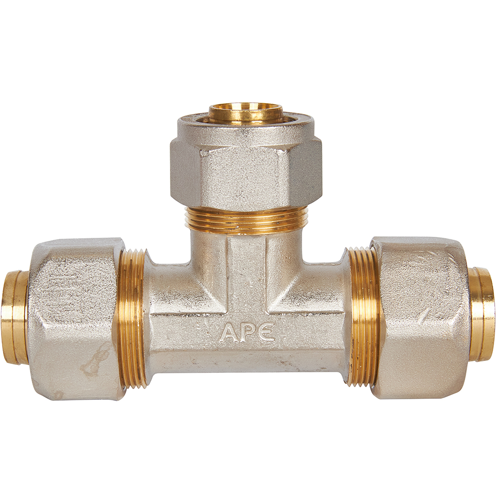 Тройник переходной STOUT 32x26x32 для металлопластиковых труб винтовой. Фото 4