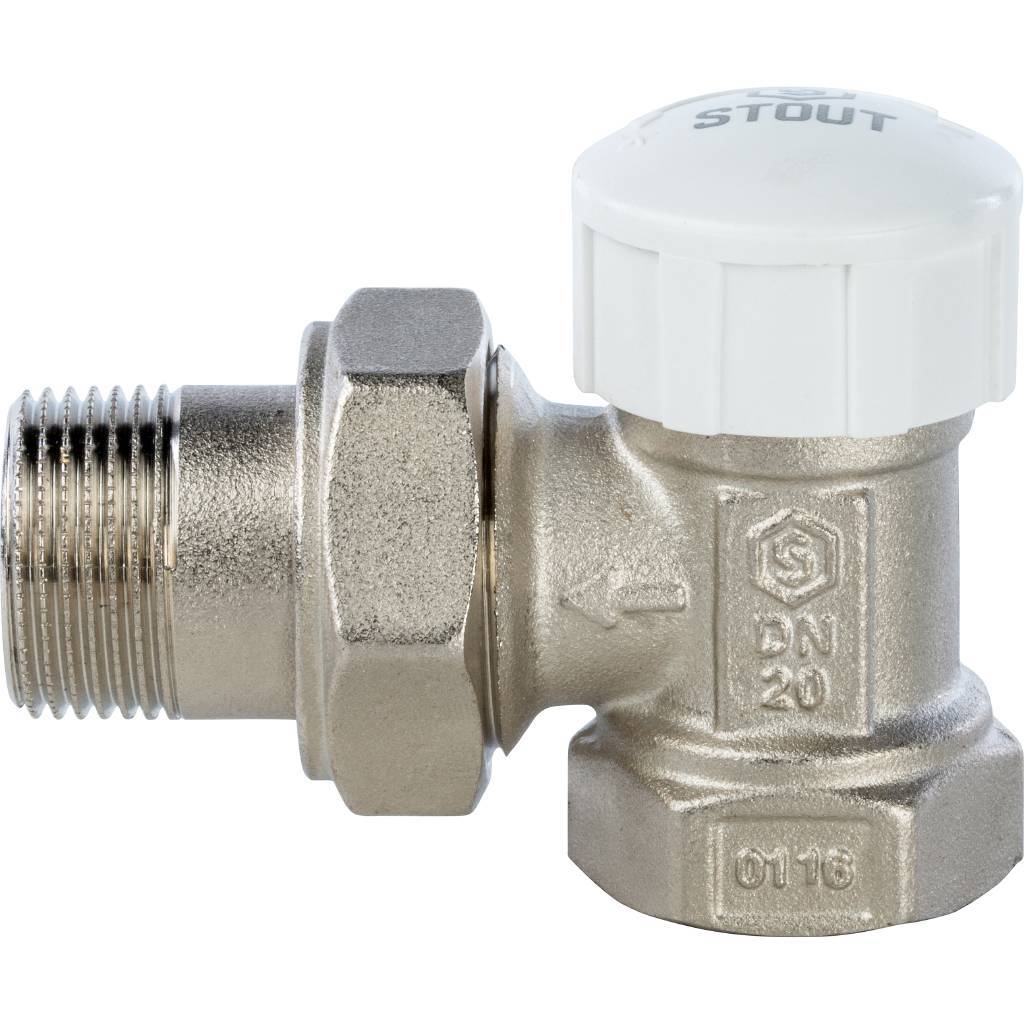 Клапан термостатический STOUT угловой 3/4. Фото 1