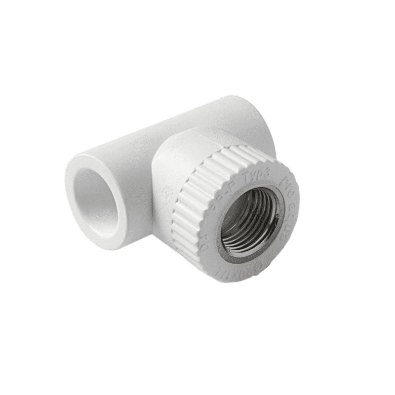 Тройник комбинированный Pro Aqua d=32-1/2 PP-R ВР Белый. Фото 0