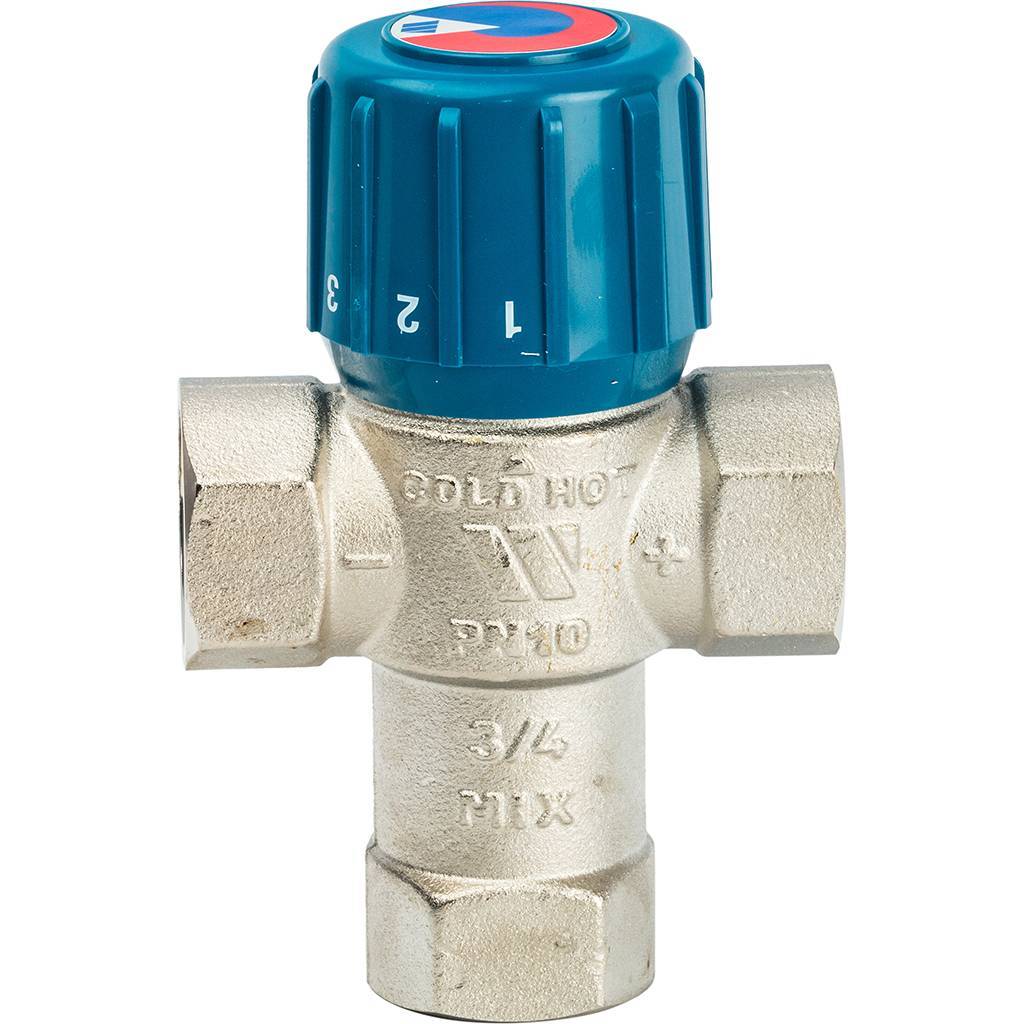 Термостатический смеситель Watts 3/4'' BH AQUAMIX (25-50*C). Фото 2