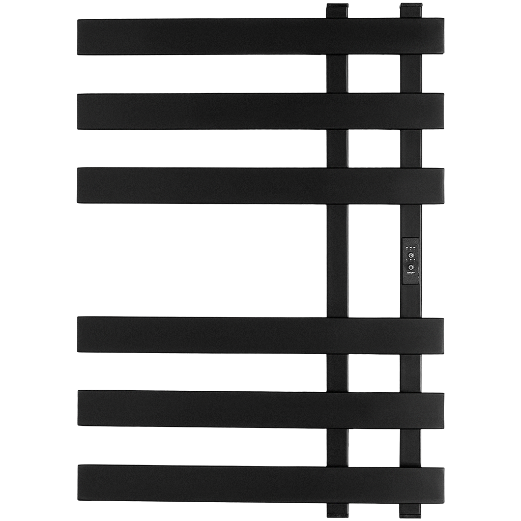 Полотенцесушитель STOUT электрический NEOSOUL quadro 70*50 Черный матовый. Фото 0