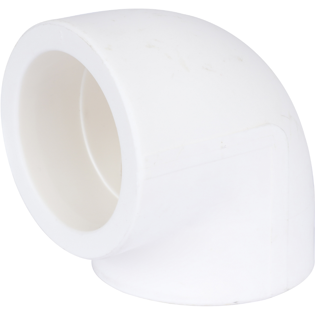 Угольник Kalde d=63 90* для полипропиленовых труб под сварку (цвет белый)