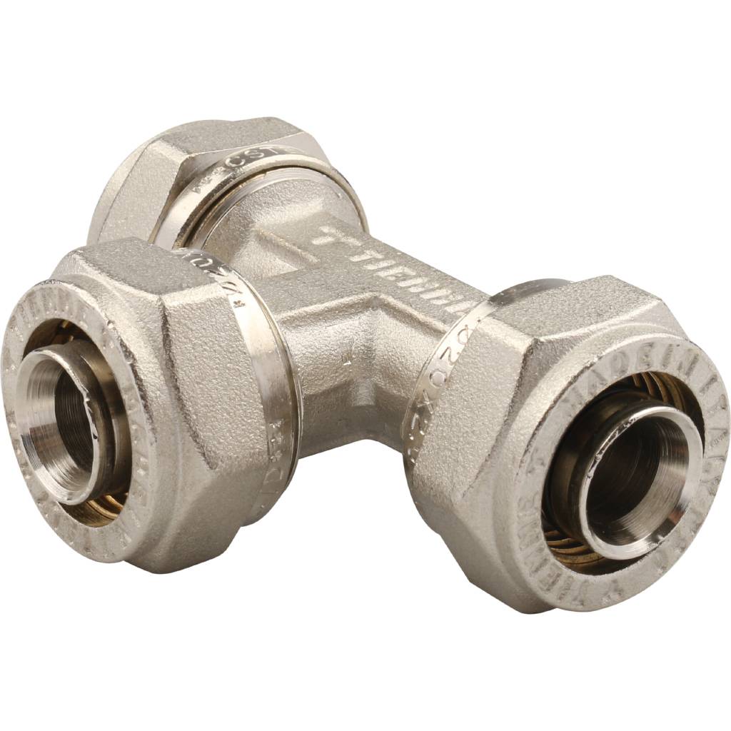 Тройник TIEMME (20х2.0) для металлопластиковых труб винтовой