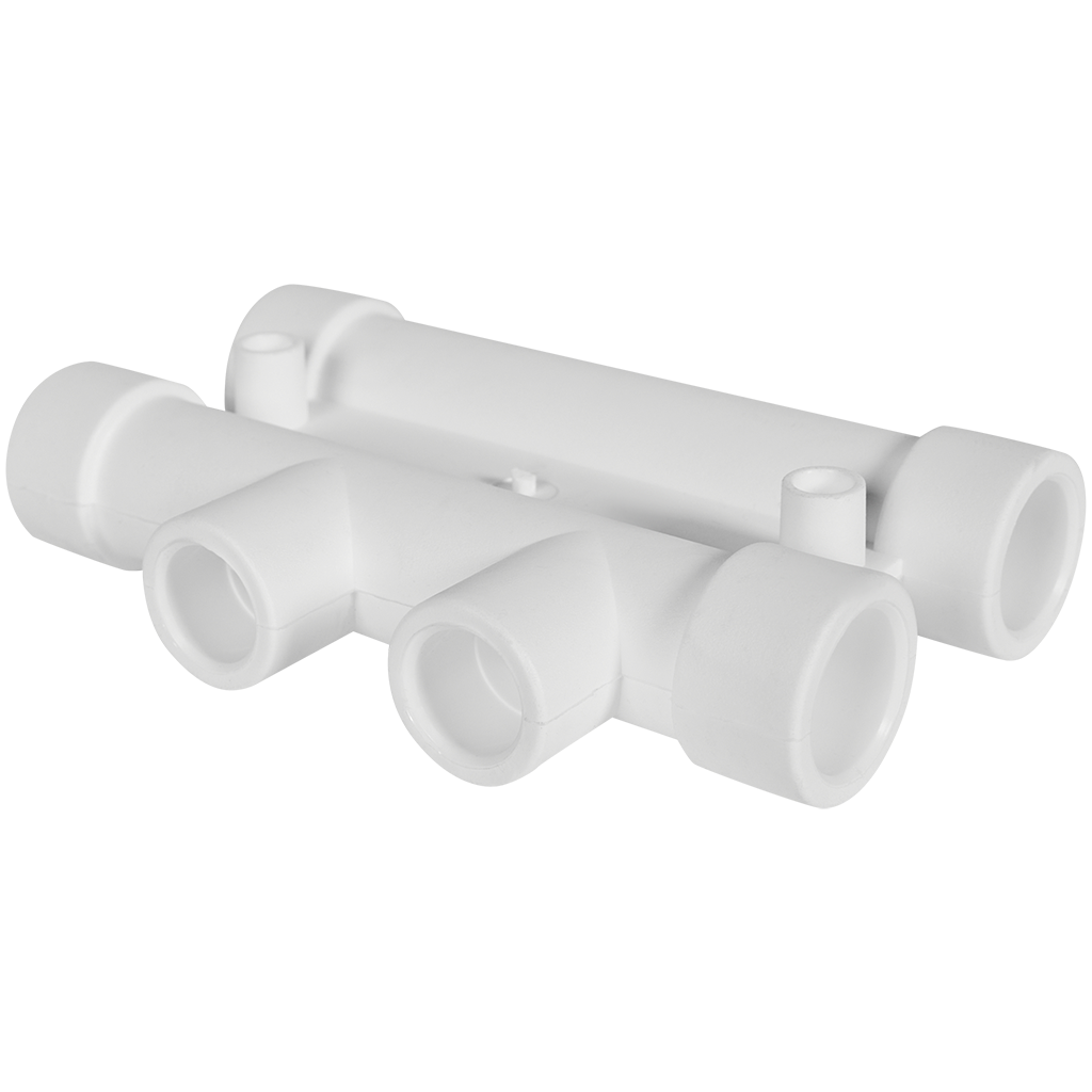 Распределительный блок Pro Aqua d= 25-20 PP-R для систем отопления Белый. Фото 1