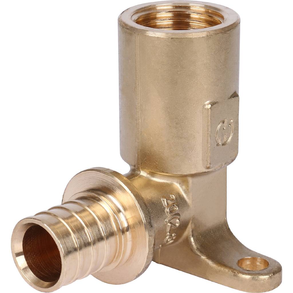 Угольник STOUT настенный с длинным нарезным патрубком 20-Rp 1/2