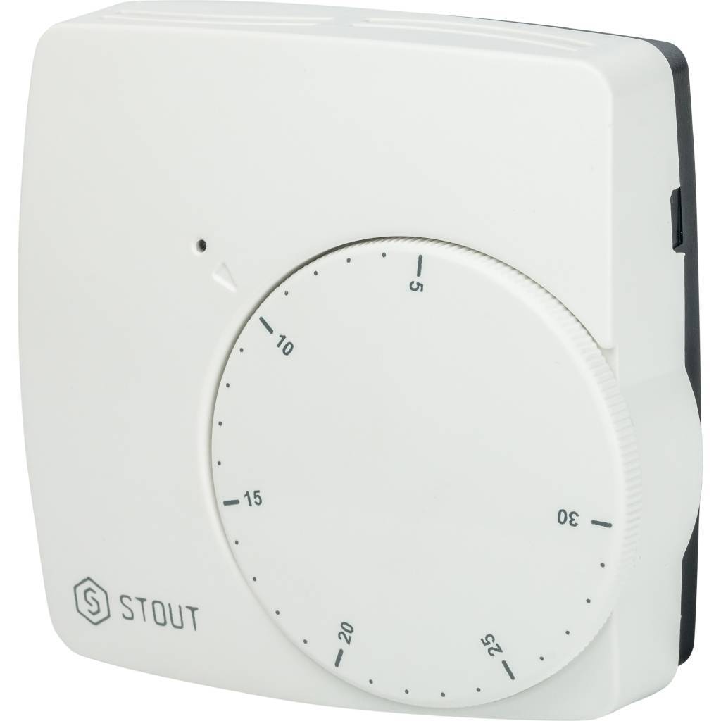 Проводной электронный термостат STOUT WFHT-BASIC со светодиодом. Фото 1