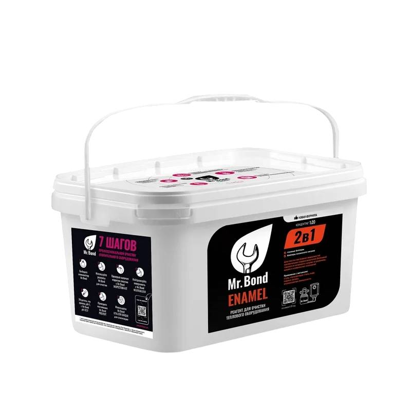Реагент порошкообразный для очистки бойлеров Mr.Bond ENAMEL P 1 кг. Фото 0