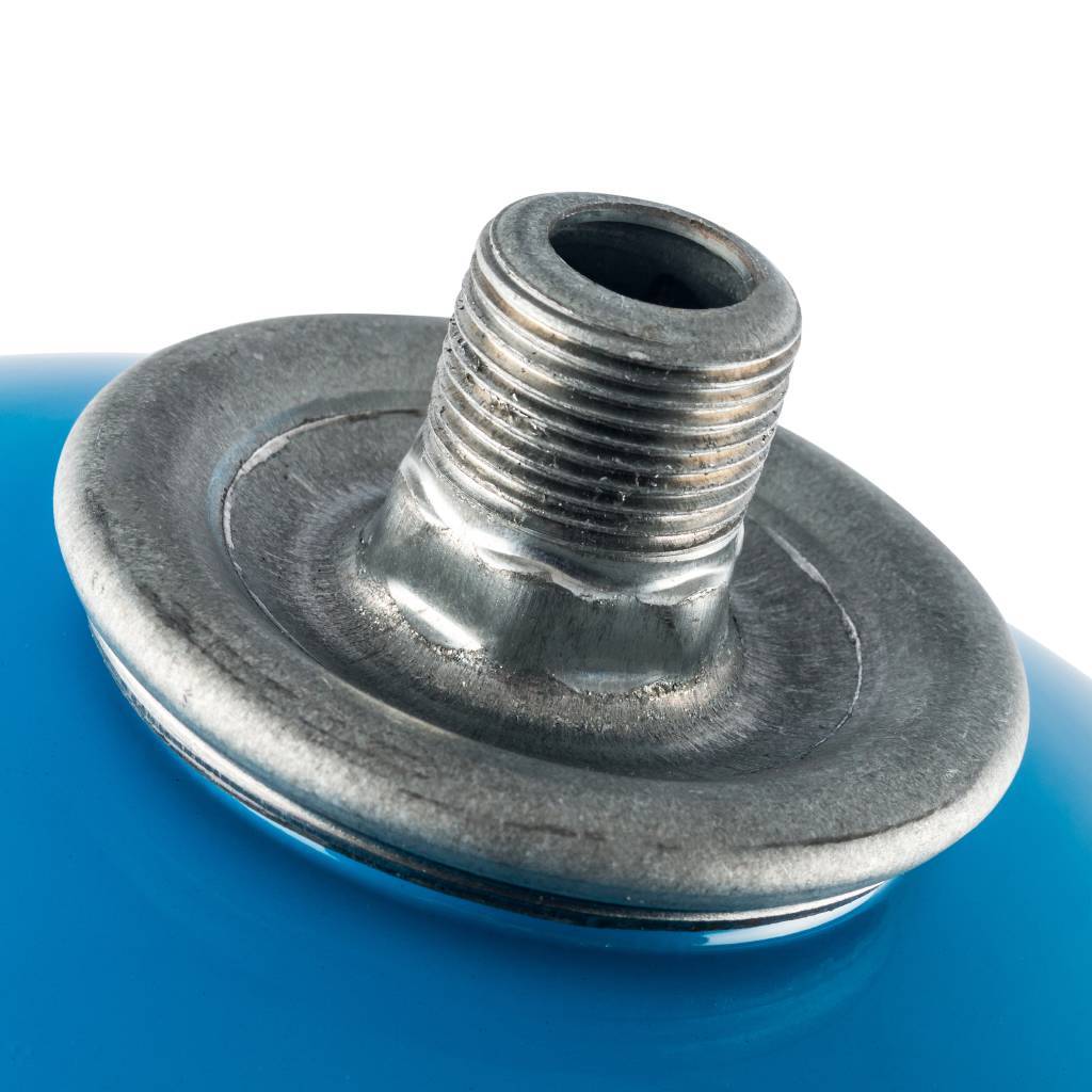 Расширительный бак STOUT STW-0001 гидроаккумулятор 12 л. вертикальный (цвет синий). Фото 2