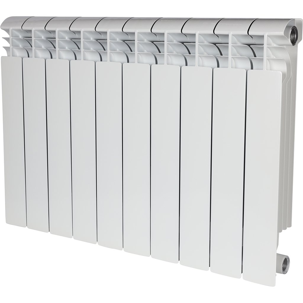 Радиатор алюминиевый STOUT VEGA 500 10 секций боковое подключение (белый RAL 9016)