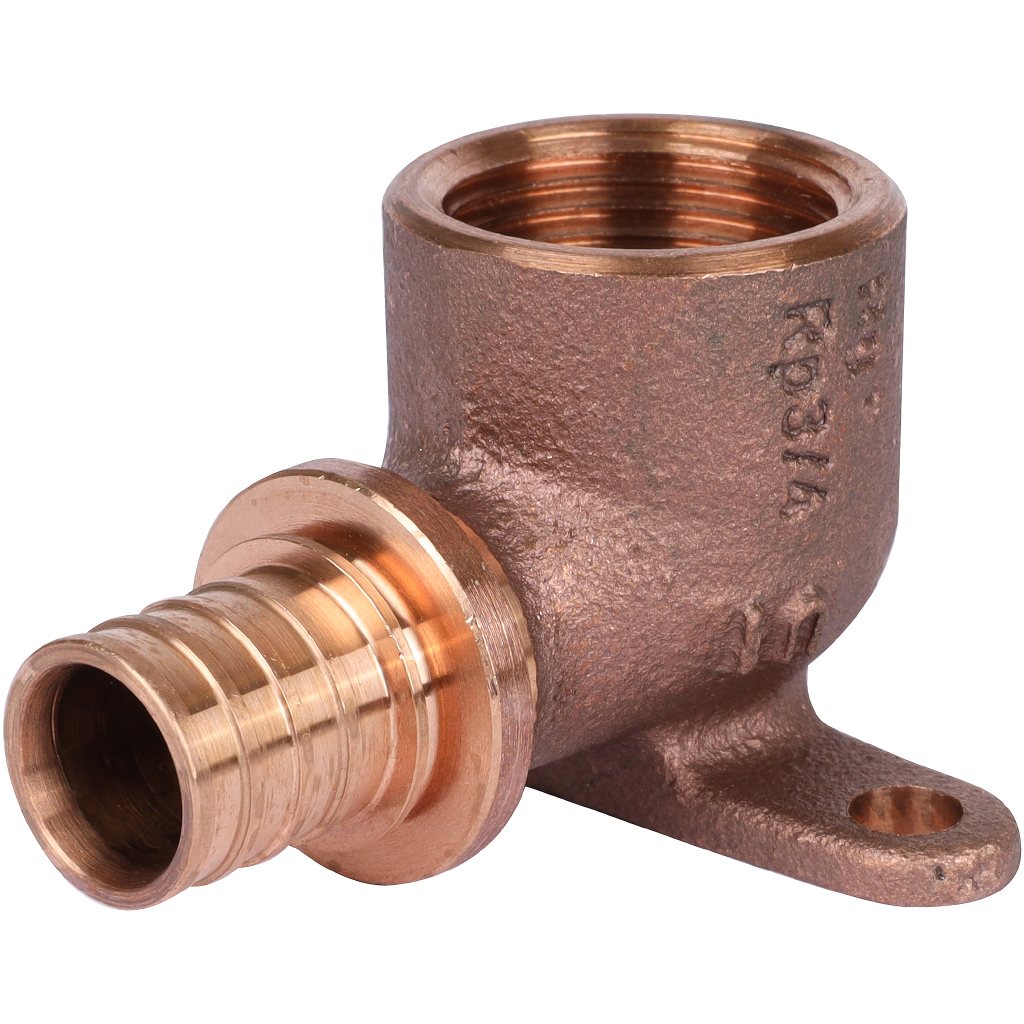 Угольник настенный РЕХАУ RAUTITAN с внутр. резьбой 20-Rp 3/4 RX+ для труб из сшитого полиэтилена аксиальный