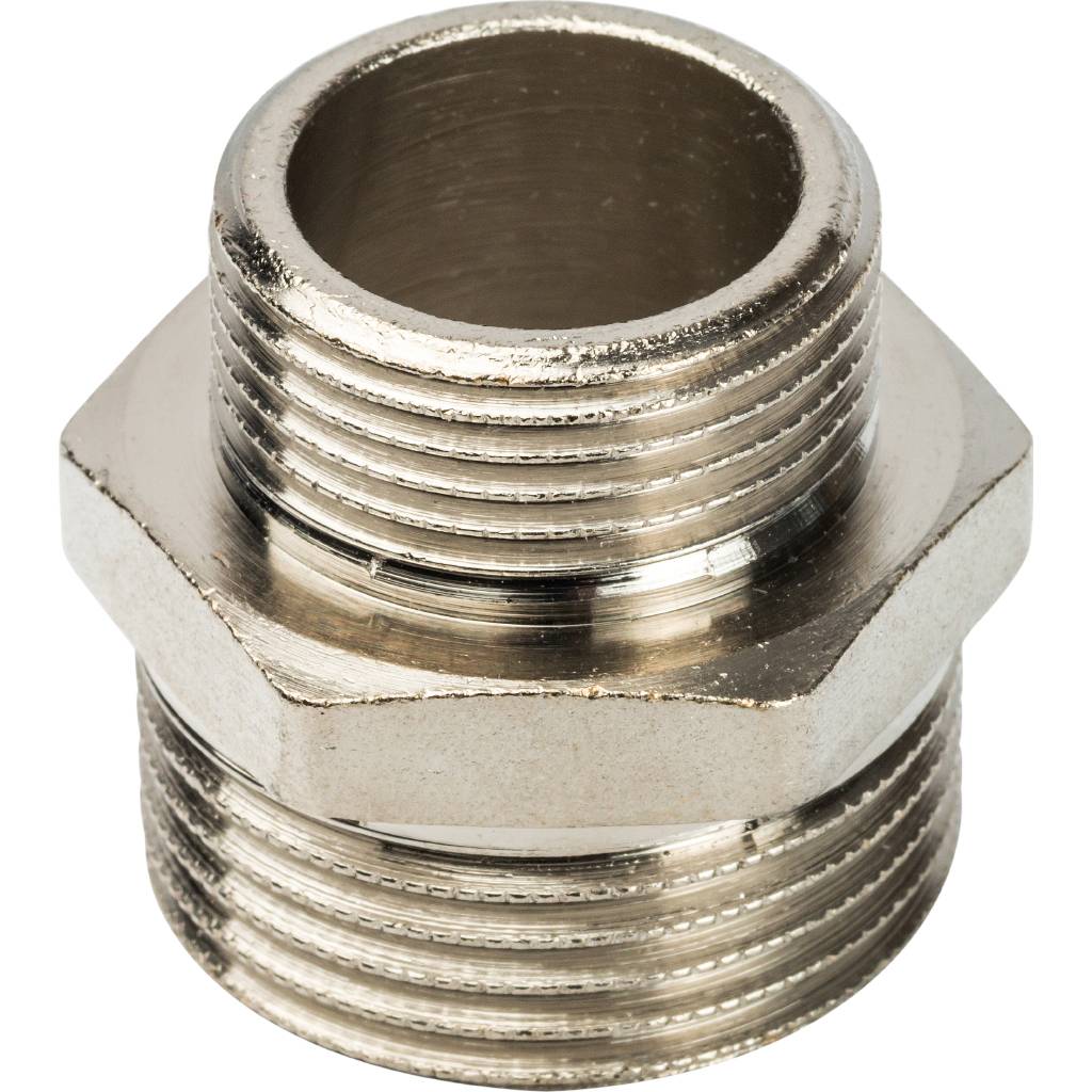 Ниппель НН STOUT переходной никелированный 1 X3/4