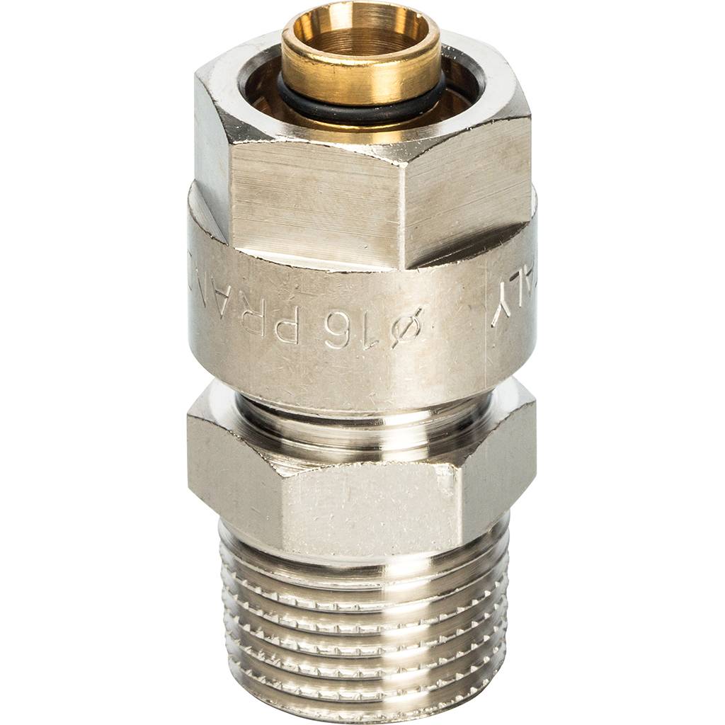 Муфта с нар.резьбой Prandelli Multyrama (16х2,0х1/2)