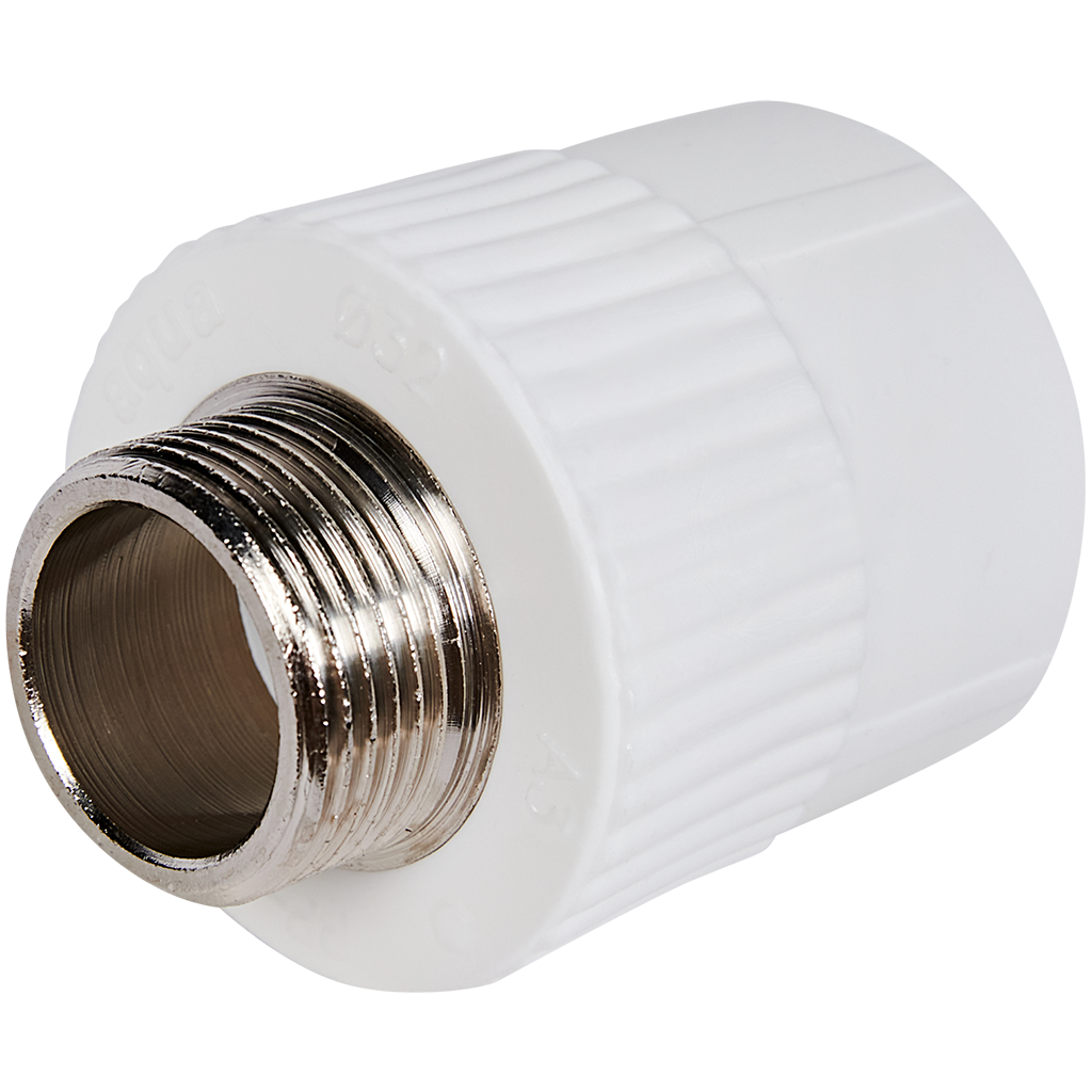 Муфта комбинированная Pro Aqua d= 32-3/4 PP-R НP Белая. Фото 0