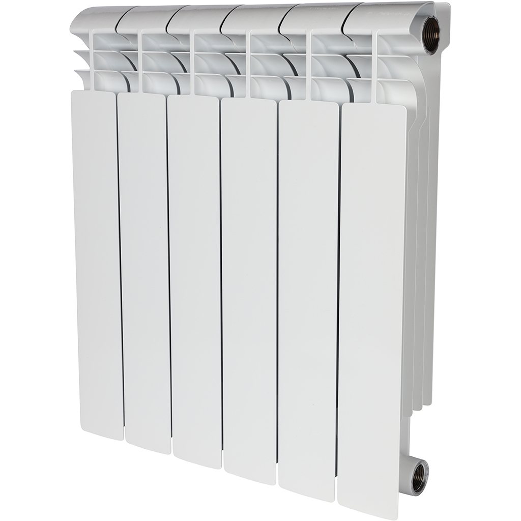 Радиатор биметаллический STOUT VEGA 500 6 секций боковое подключение (белый RAL 9016)