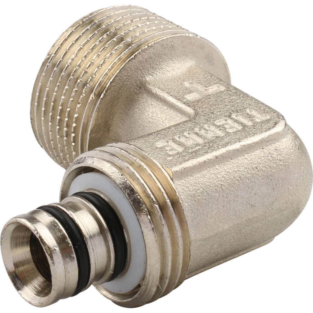 Угольник TIEMME с наружной резьбой (16х2.0х3/4) для металлопластиковых труб винтовой