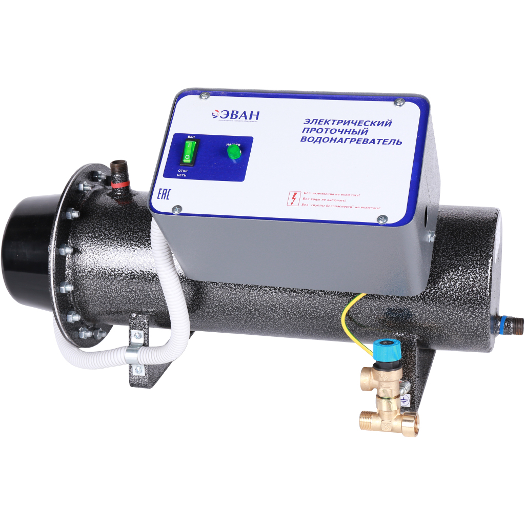 Водонагреватель ЭВАН ЭПВН-15 кВт (1 фл.) проточный класс Стандарт-Эконом. Фото 0