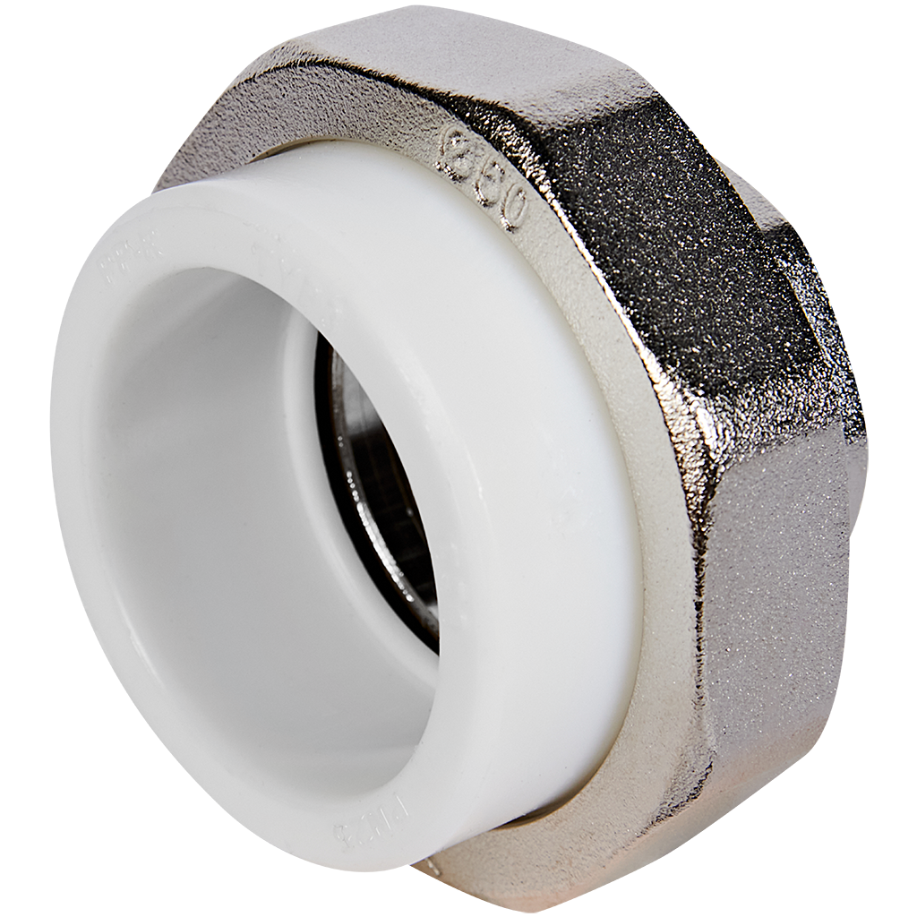 Муфта комбинированная Pro Aqua d=50-1.1/2 PP-R разъемная (американка) ВР Белая. Фото 0