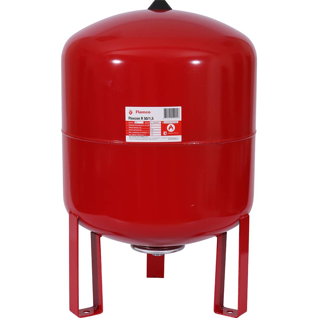 Расширительный бак Flamco Flexcon R (теплоснабжение/холодоснабжение) Flexcon R 50л/1,5 - 6bar. Фото 4