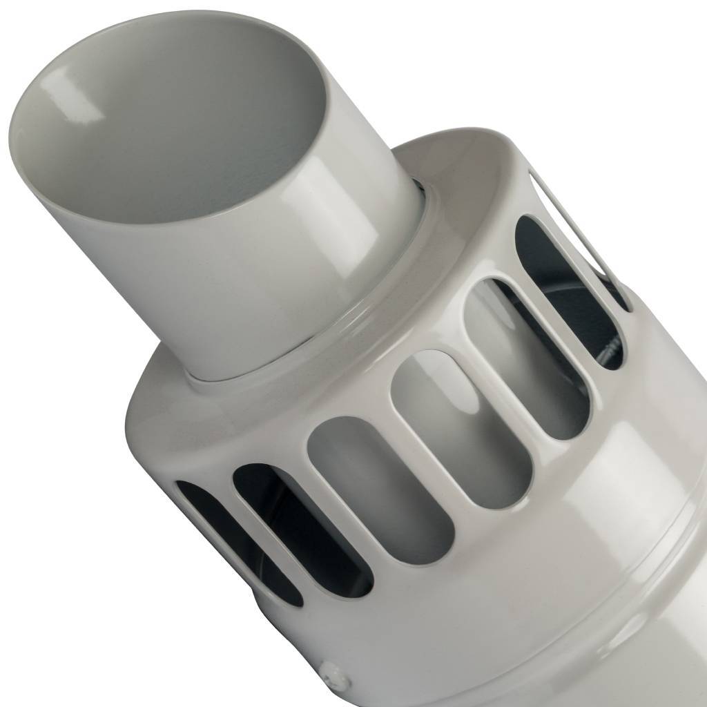 Конечный участок STOUT DN60/100 1000 мм для горизонтального прохода через стену с антиобмерз.оголовком. Фото 2