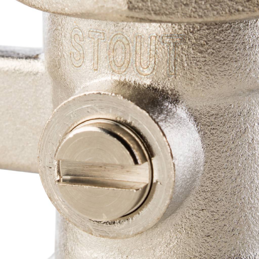 Узел нижнего подключения радиатора STOUT для двухтрубной системы, прямой 3/4. Фото 6