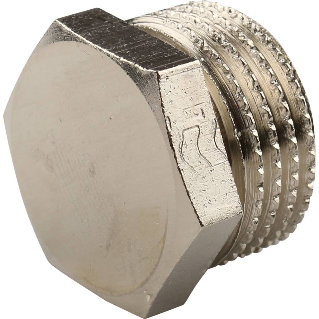 Заглушка TIEMME НР никелированная 1/2 для стальных труб резьбовой. Фото 4