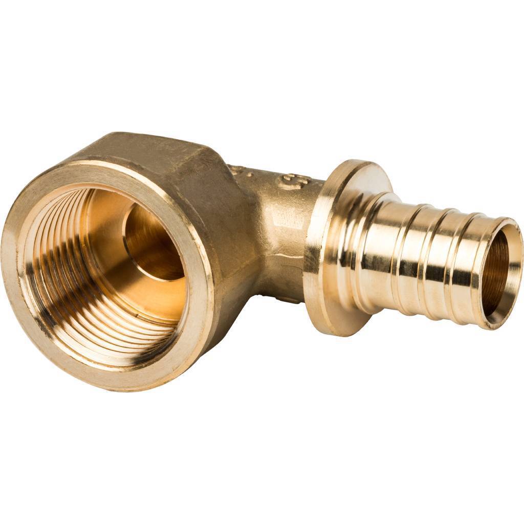 Угольник-переходник STOUT с внутренней резьбой 25xG 3/4 для труб из сшитого полиэтилена аксиальный. Фото 0