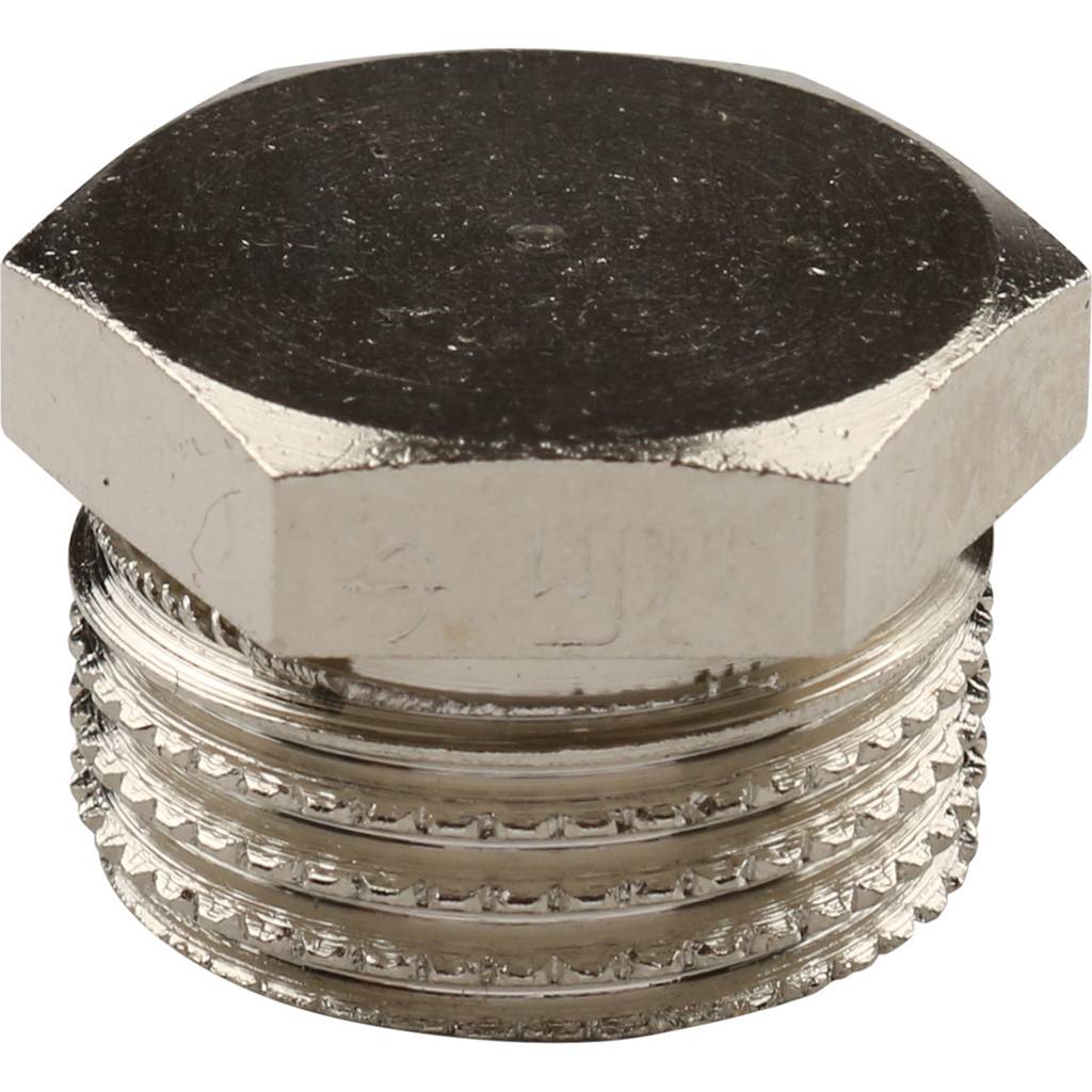 Заглушка TIEMME НР никелированная 1/2 для стальных труб резьбовой. Фото 2