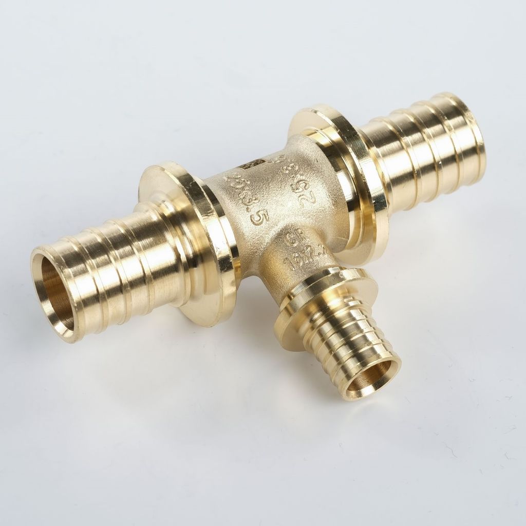 Тройник РЕХАУ с уменьшенным боковым проходом 25-16-25 MX для труб из сшитого полиэтилена аксиальный