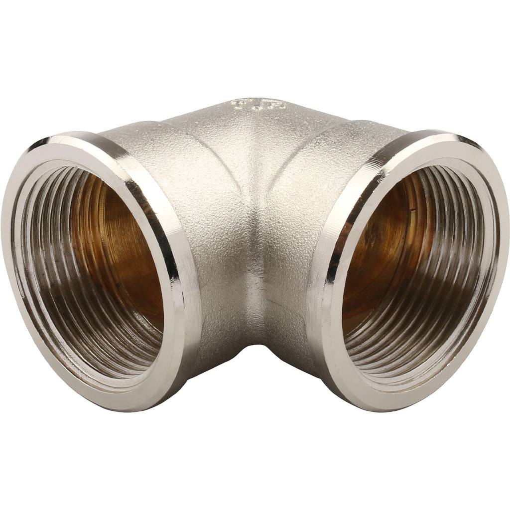 Угольник TIEMME ВВ никелированный 1 1/4х1 1/4 для стальных труб резьбовой