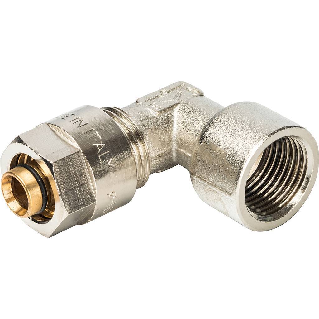 Угольник 90 с внутр.резьбой Prandelli Multyrama (16х2,0х1/2) для металлопластиковых труб винтовой