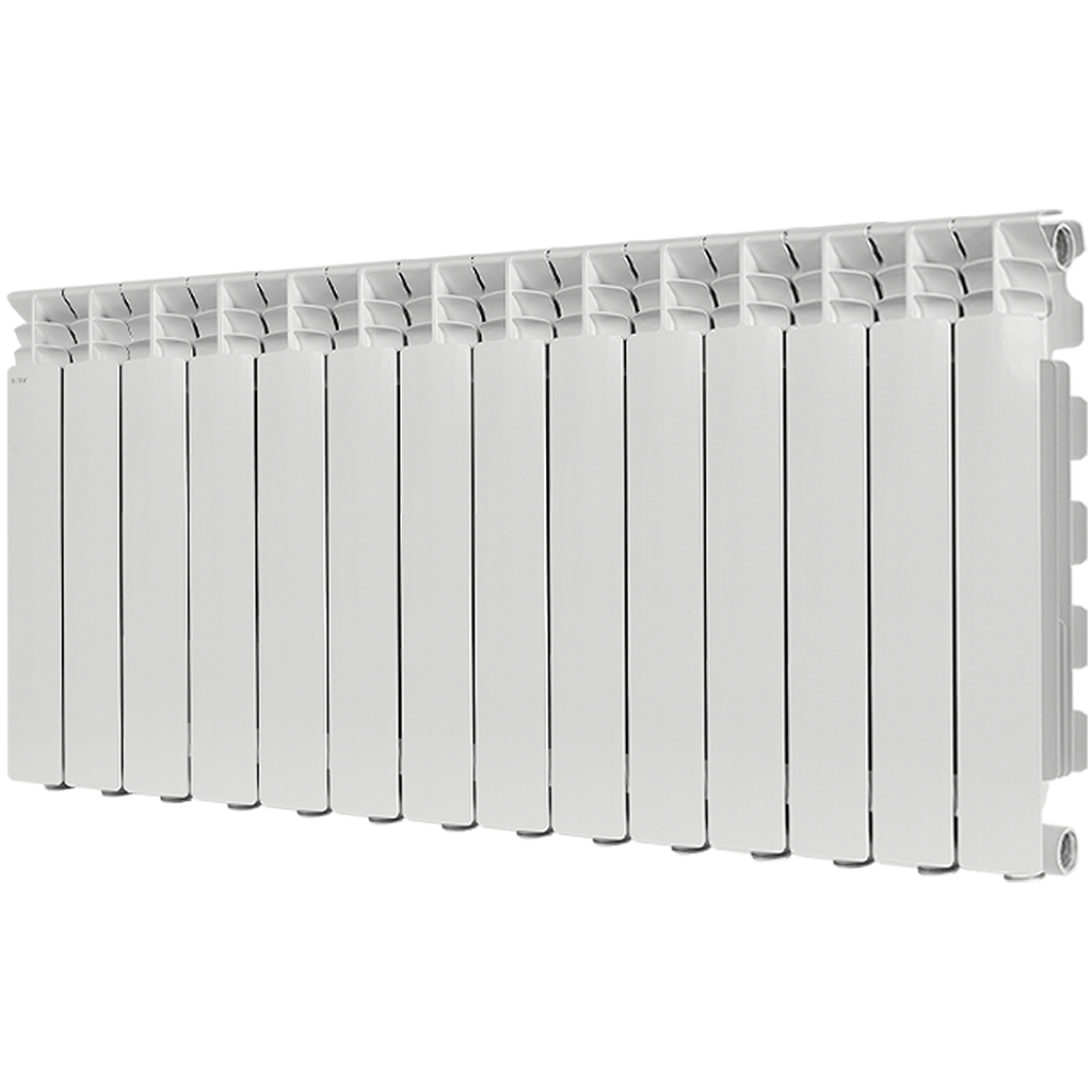 Радиатор алюминиевый STOUT GAMMA 500 14 секций боковое подключение (белый RAL 9010)