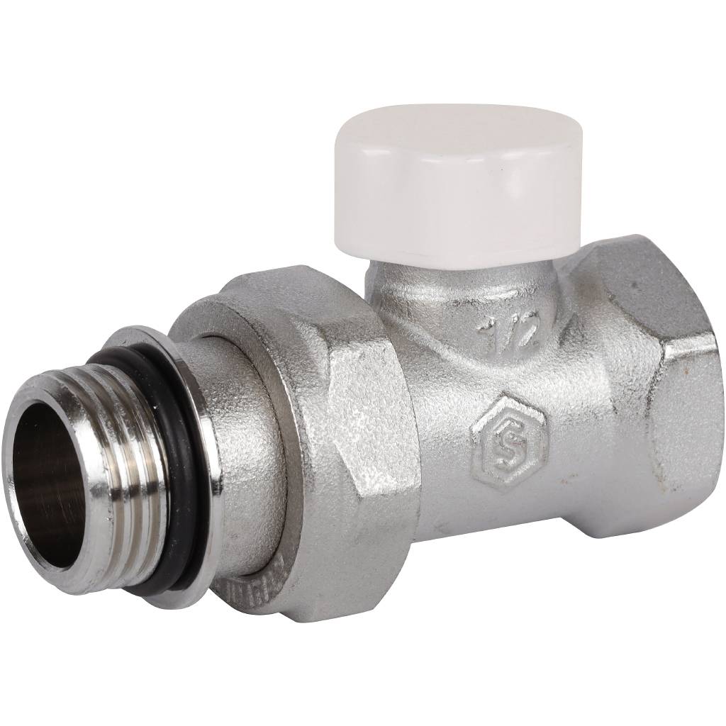 Клапан запорно-балансировочный прямой STOUT SVL 1/2 (с дополнительным уплотнением)