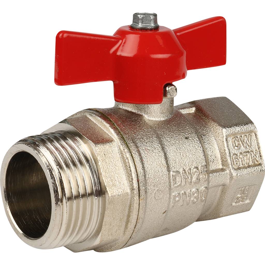 Кран шаровой Itap IDEAL 093 1 муфта/резьба полнопроходной (бабочка). Фото 0