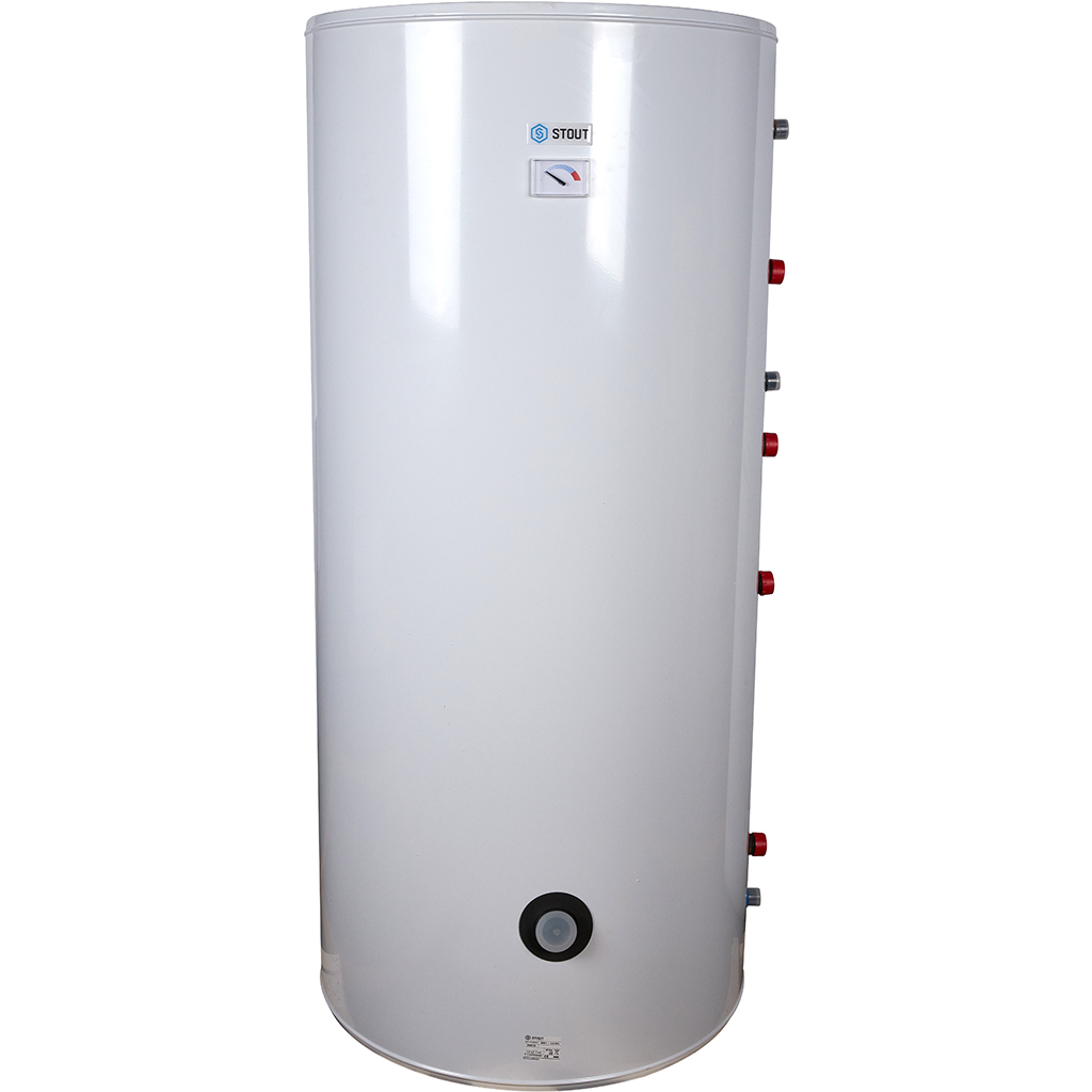 Водонагреватель STOUT бойлер комбинированного нагрева напольный 300 л, два теплообменника, ТЭН 3 кВт. Фото 0