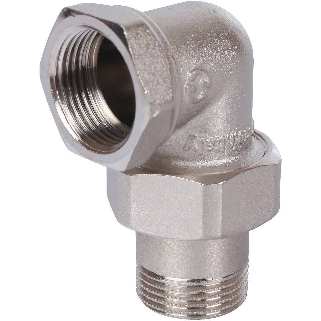 Разъемное угловое соединение STOUT американка ВН 3/4 уплотнение под гайкой o-ring кольцо, никелированное