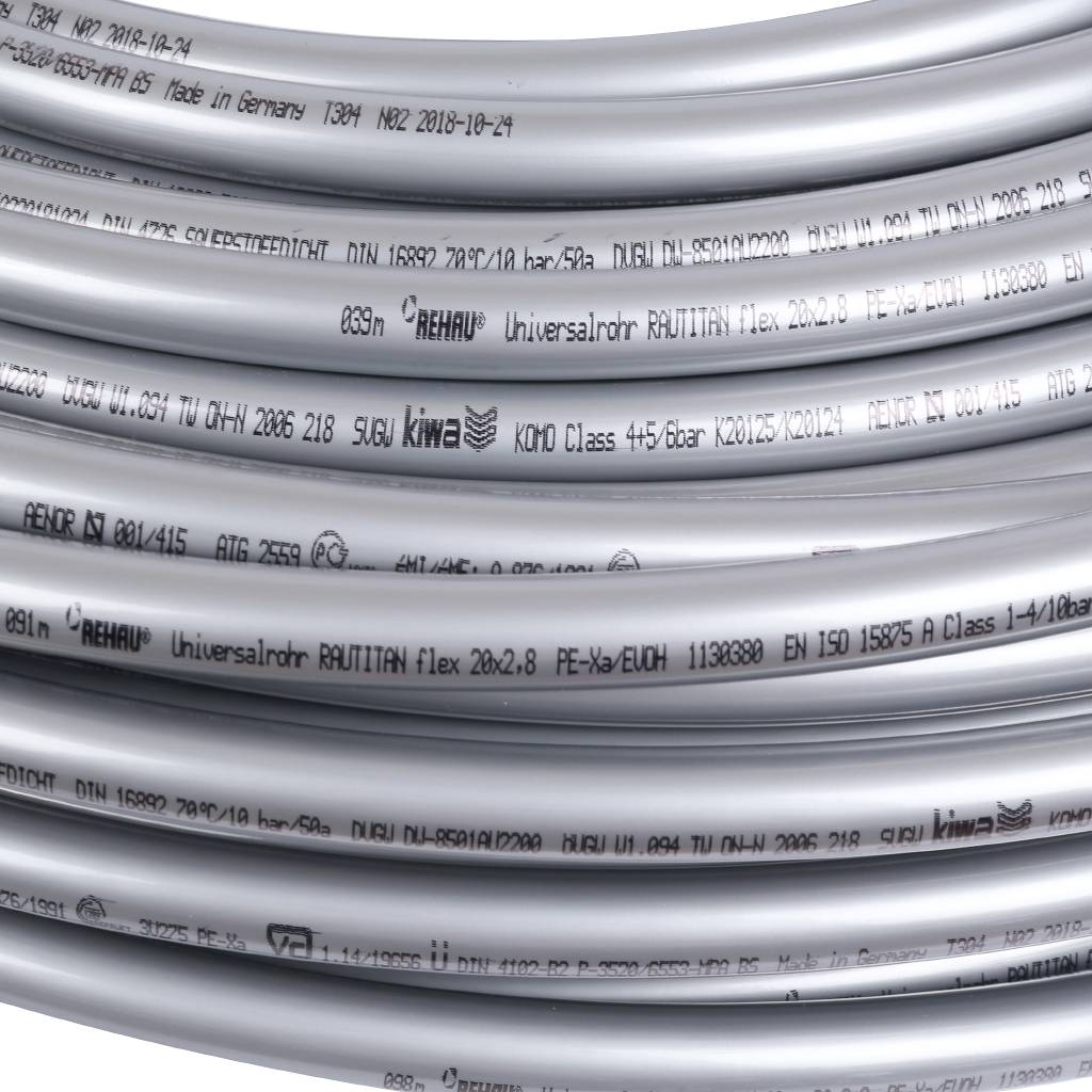 Труба универсальная РЕХАУ RAUTITAN flex 20х2.8 мм, бухта 100 м из сшитого полиэтилена PEX. Фото 3