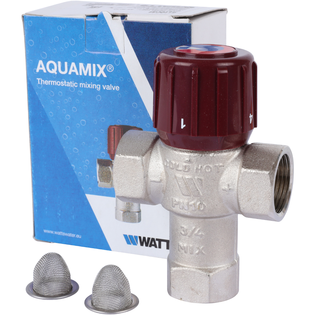Термостатический смесительный клапан Watts AM6110C34 3/4 AQUAMIX 32-50C. Фото 8