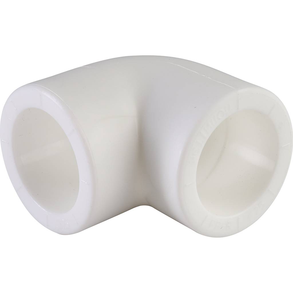 Угольник Политэк d=25 90* для полипропиленовых труб под сварку (цвет белый)