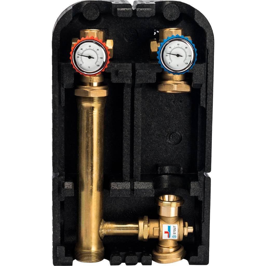 Насосная группа STOUT SDG-0014 для твердотопливных котлов 1)4 без насоса