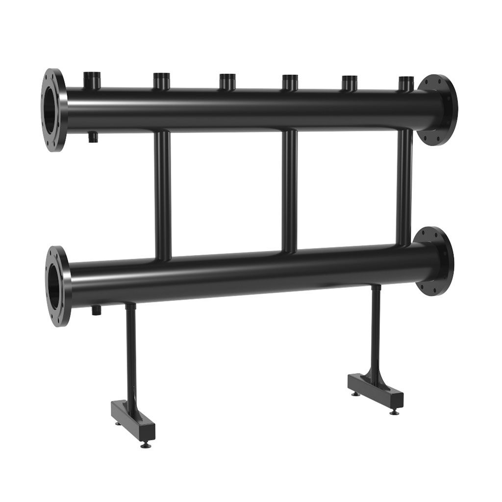 Модульный коллектор GIDRUSS MK-2000-3x50 (до 2 мВт, 2 магистр. подкл. Фл.Ду150, 3 контура G 2 вверх). Фото 1