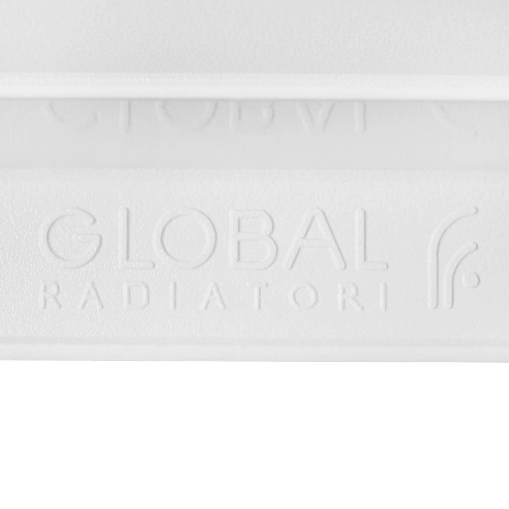 Радиатор биметаллический Global STYLE EXTRA 500 14 секций нижнее правое подключение (белый RAL 9010). Фото 8